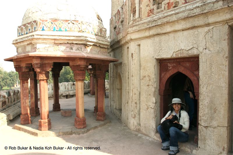 Nadia at Isa Khan's Tomb, Delhi