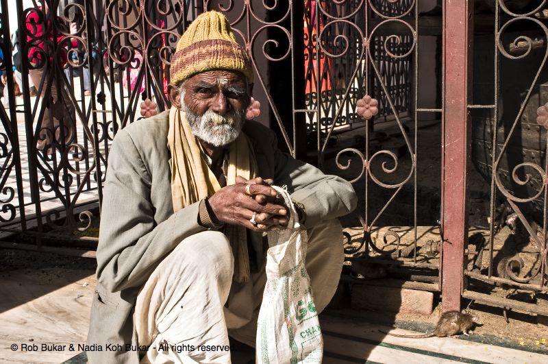 Man at Karni Mata Temple (Rat Temple), Deshnok, Bikaner