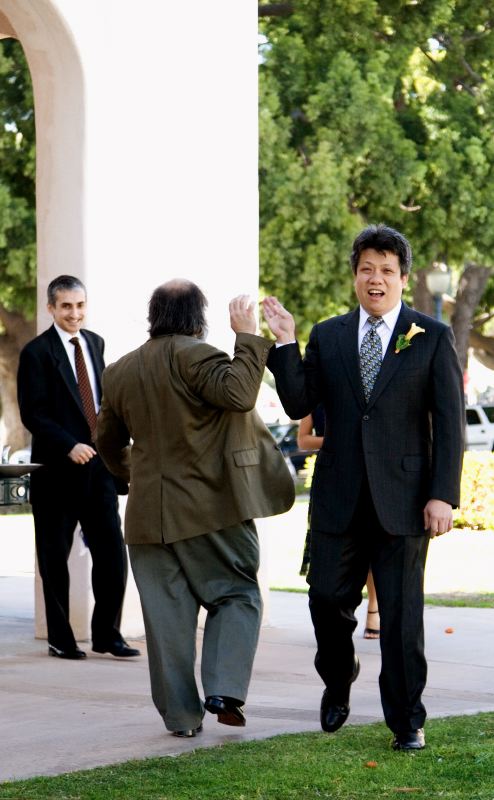 Andy Arrives With a High Five