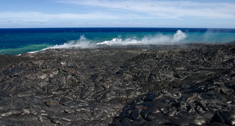 Steam from Lava Flow