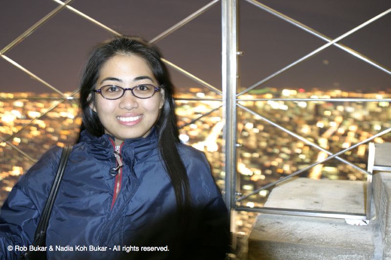 Nadia at the top of the Empire State Building
