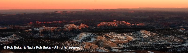 Sunset on the road Southern Utah