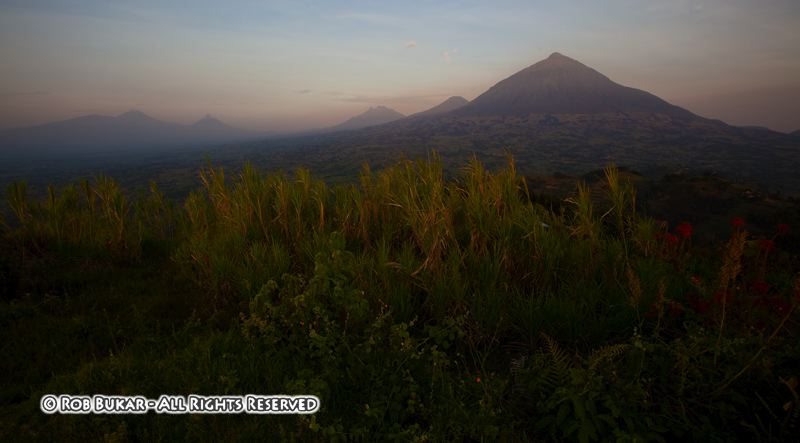 Dawn Facing Volcanoes