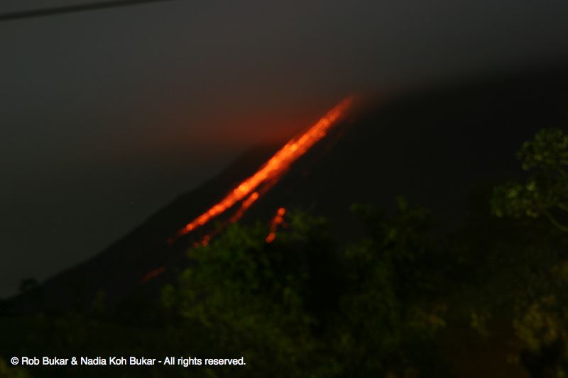 Arenal Eruption at Night